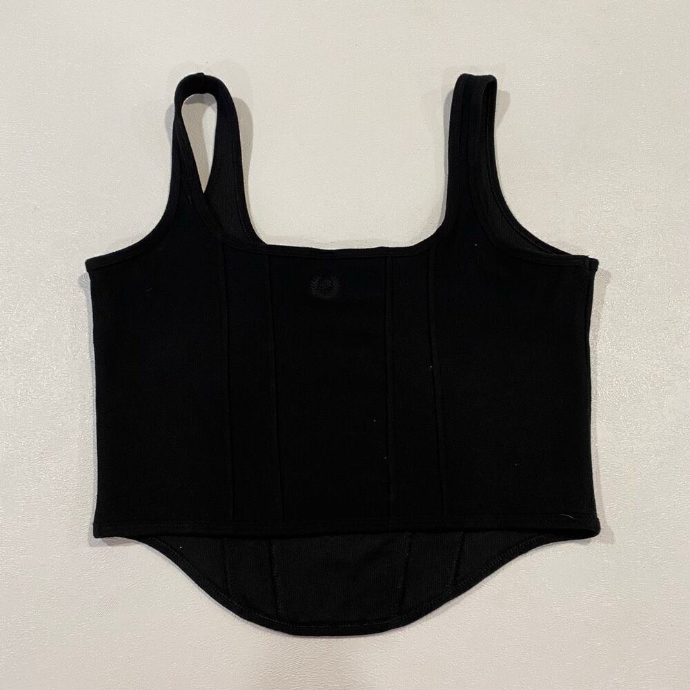 PINK Victoria’s Secret Black Corset Crop Top & Mini Skirt Set XL - Picture 11 of 15